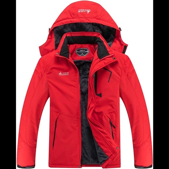 Mens Skiing Jqcket Other - New Mens Artic Thick Interior Fleece Lined Jacket Zipper Pockets